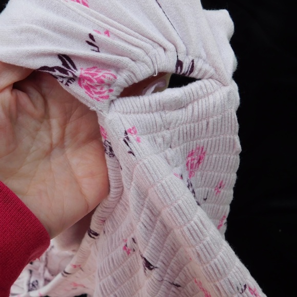 Free People Cloud Berry Lilac Combo Off Shoulder Printed Top XS - Picture 9 of 15